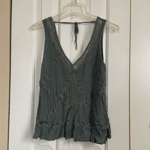 EUC American Eagle Tie Back Lace Tank Top
